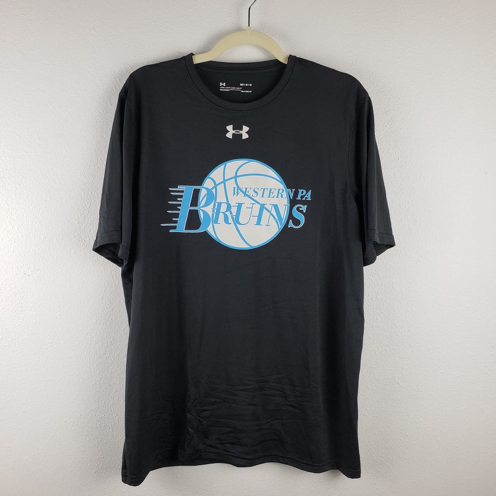 Under Armour‎ Men's M Western PA Bruins Athletic Tee Shirt Black Loose Fit New